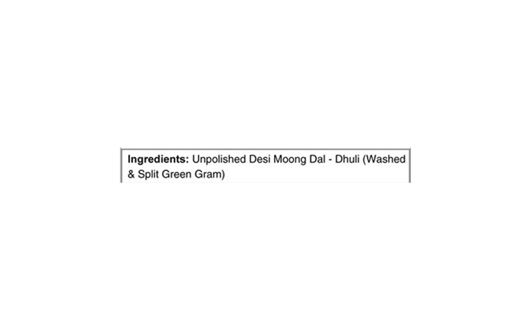 Ekgaon Unpolished Desi Moong Dal (Dhuli)    Pack  1 kilogram